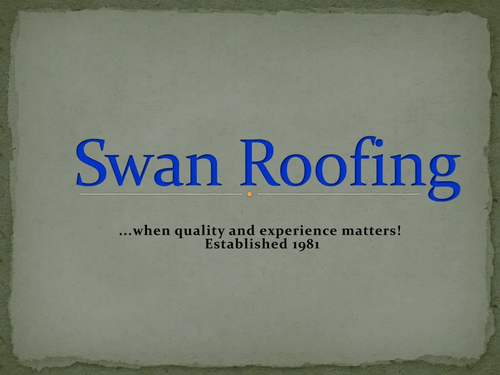 swan roofing