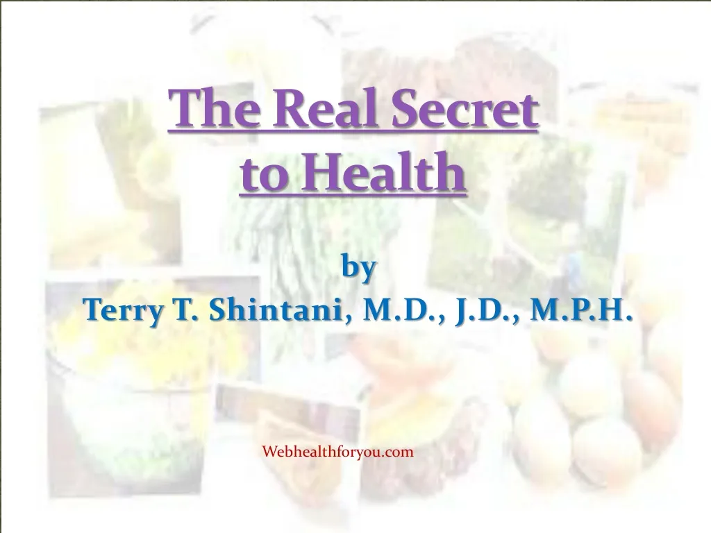 the real secret to health