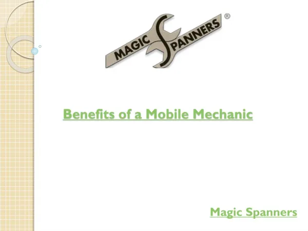 Benefits of a Mobile Mechanic
