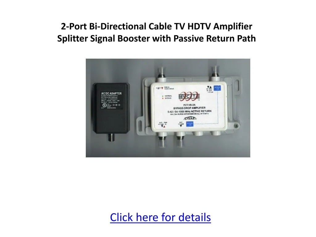2 port bi directional cable tv hdtv amplifier