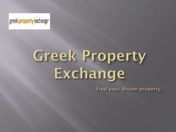 Property for rent and sale in Greece