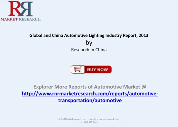 RnRMR: Global and China Automotive Lighting Industry