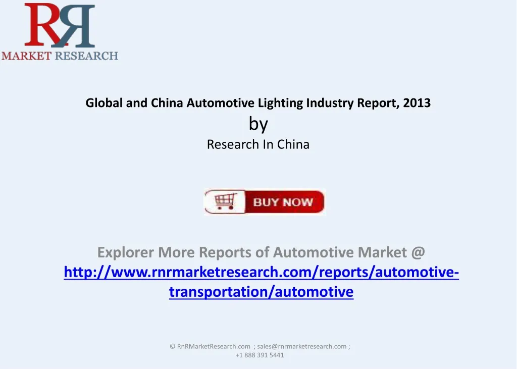 global and china automotive lighting industry report 2013 by research in china