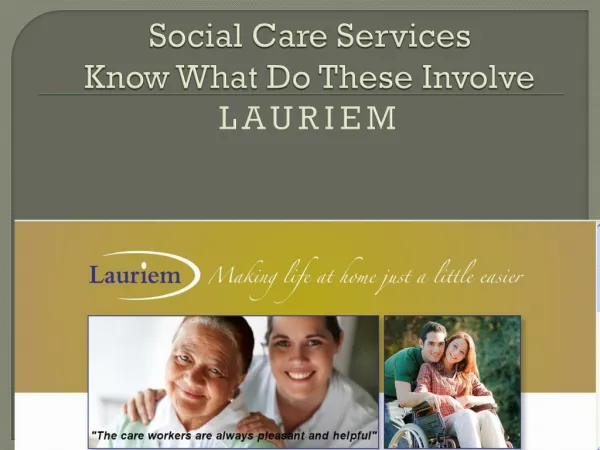 Social Care Services: Know What Do These Involve