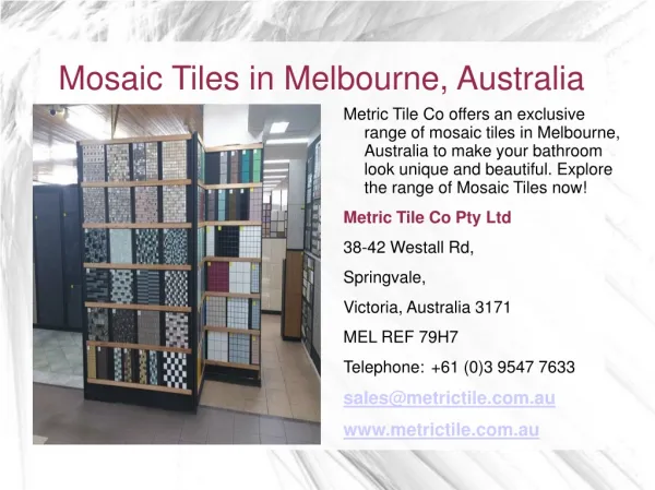 Porcelain Marble Tiles in Melbourne, Australia