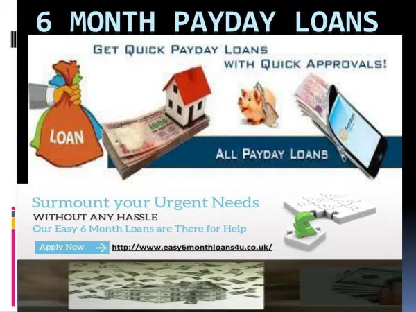 6 Month Payday Loans