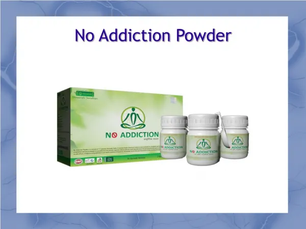 No Addiction Powder | Buy No Addiction Herbal Powder