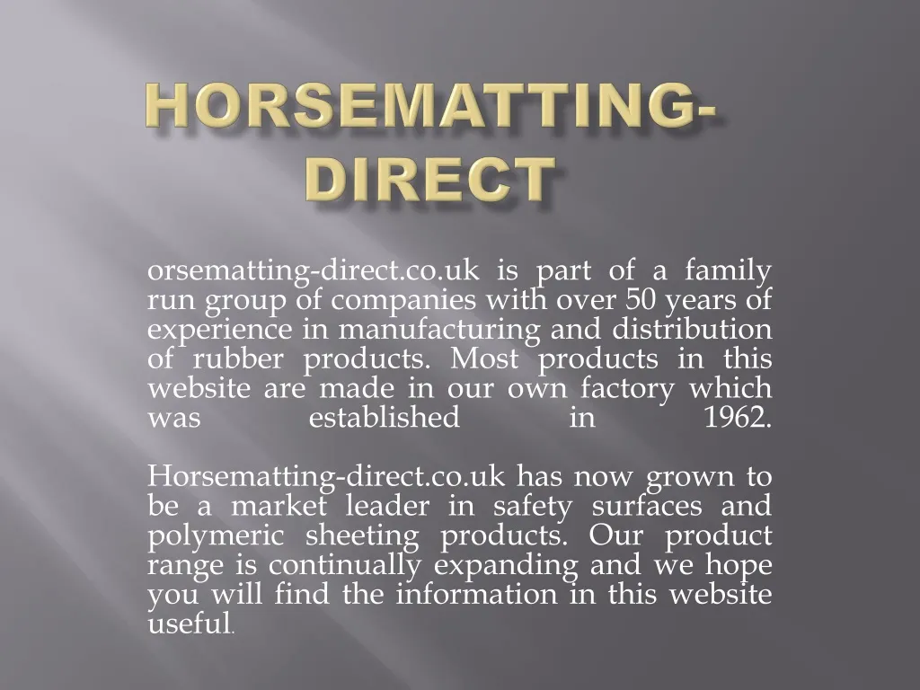 horsematting direct