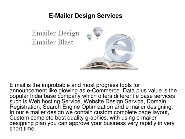 E-Mailer Design Services