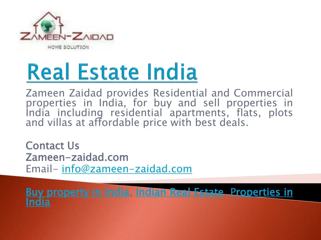 PPT - Real estate India PowerPoint Presentation, free download - ID:1335750