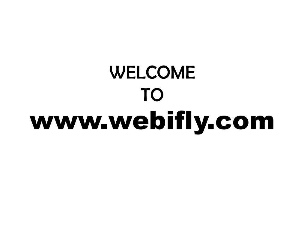 welcome to www webifly com