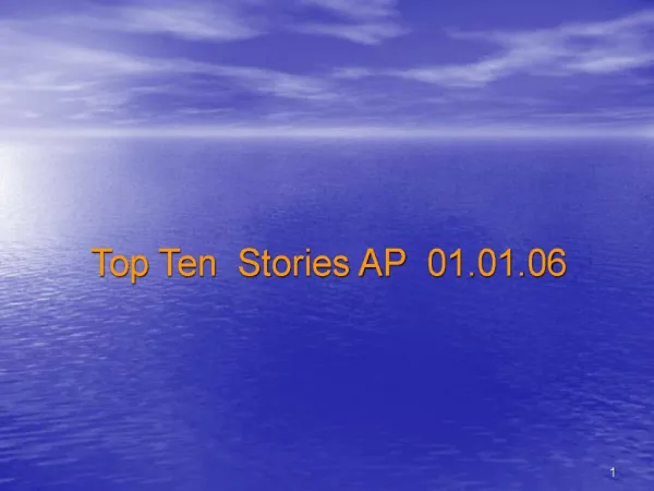 Top Ten Stories AP 01.01.06