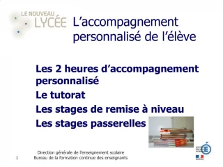 L accompagnement personnalis de l l ve - slide 1