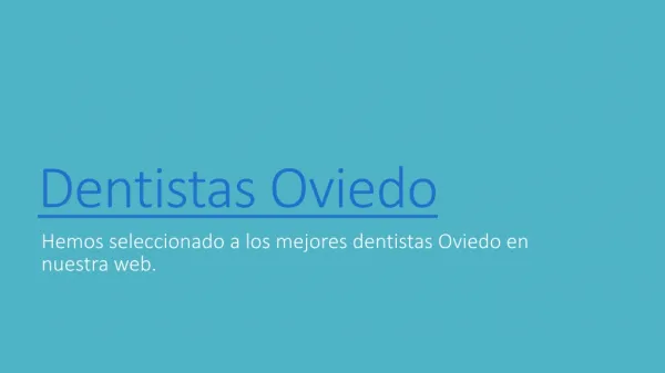Dentistas Oviedo