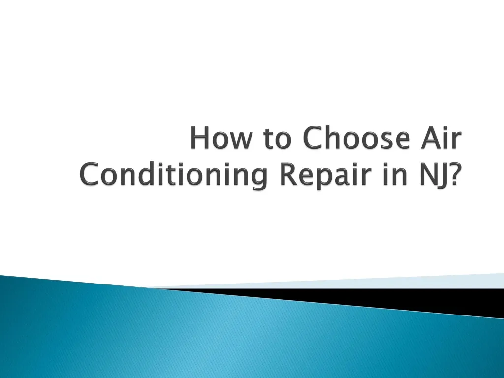 how to choose air conditioning repair in nj