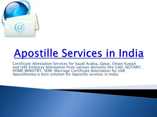 Apostille Services in India