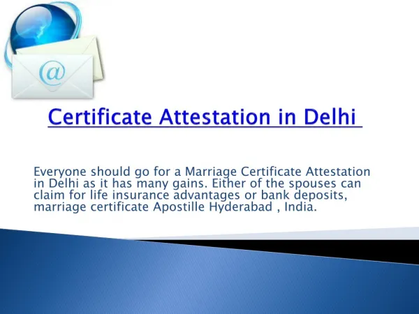 Certificate Attestation In India