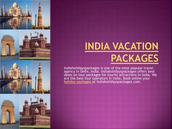 India vacation packages