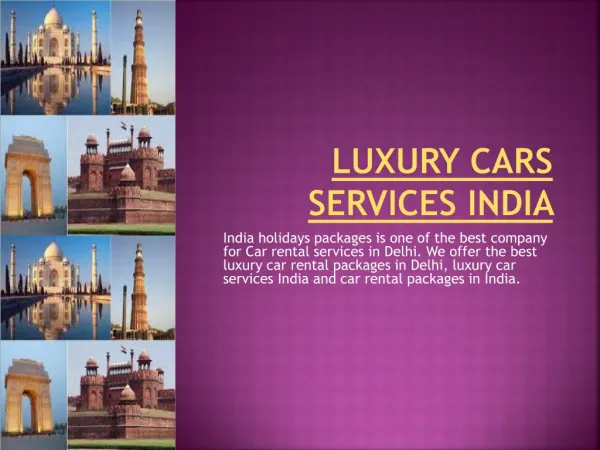 Luxury Cars Services India,