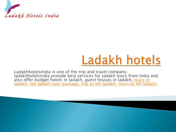 Ladakh hotels