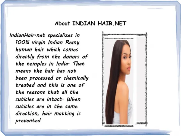 Virgin Indian Hair Extensions