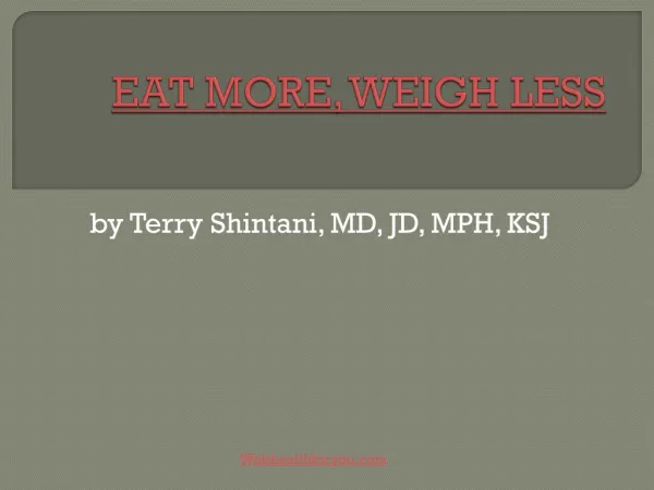 Eat more weigh less Cookbook 22