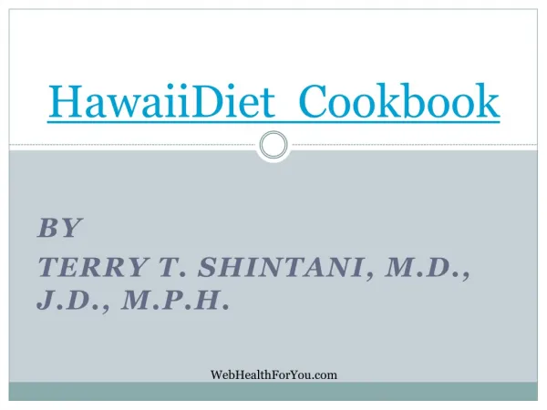 hawaiidiet cookbook