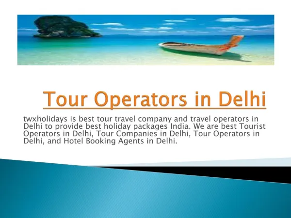 Tour Operators in Delhi