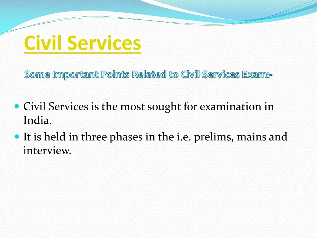 civil services