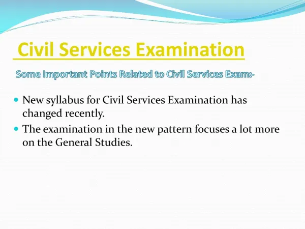 Civil Services Examination