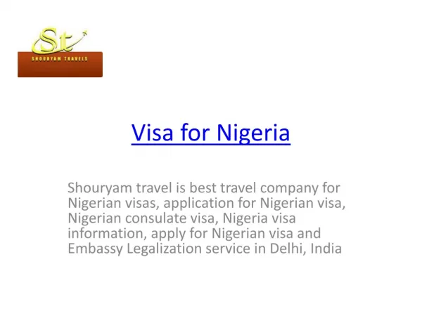 visa for nigeria