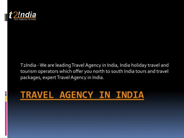 Travel Agency in India