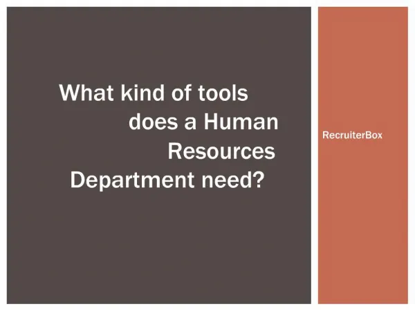 What Kind of Tools Does Human Resources Use