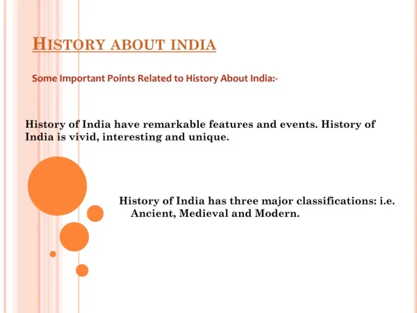 History about India