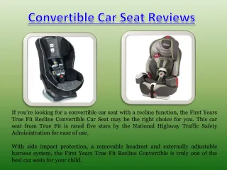 Top Rated Convertible Car Seat