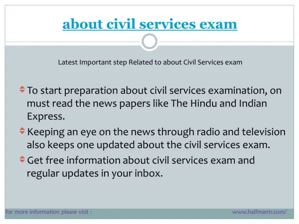 Latest points about civil services
