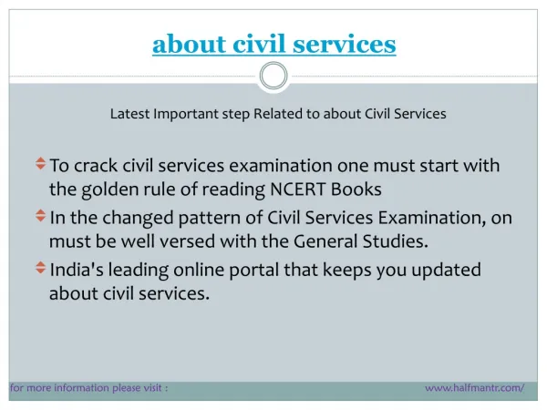 latest points about civil services