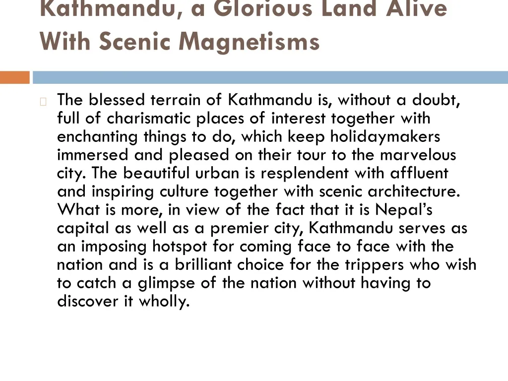 kathmandu a glorious land alive with scenic magnetisms
