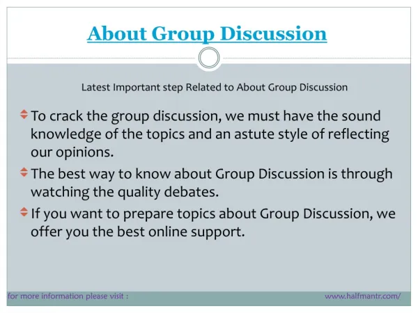 some points About Group Discussion
