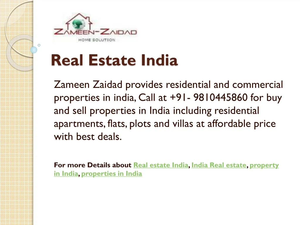 real estate india