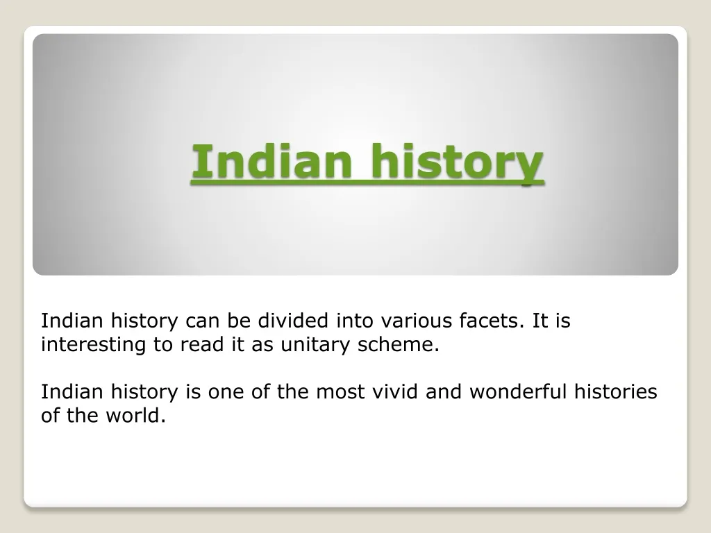 powerpoint presentation on indian history