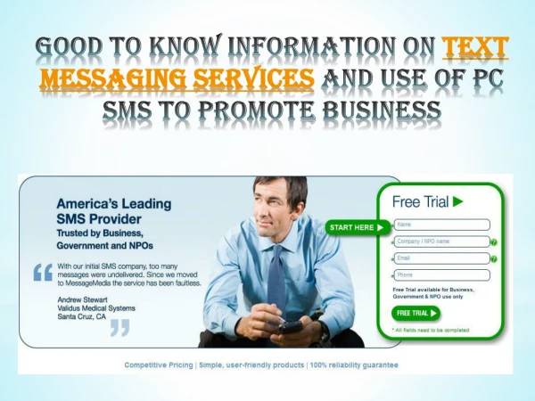 good to know information on text messaging services and use