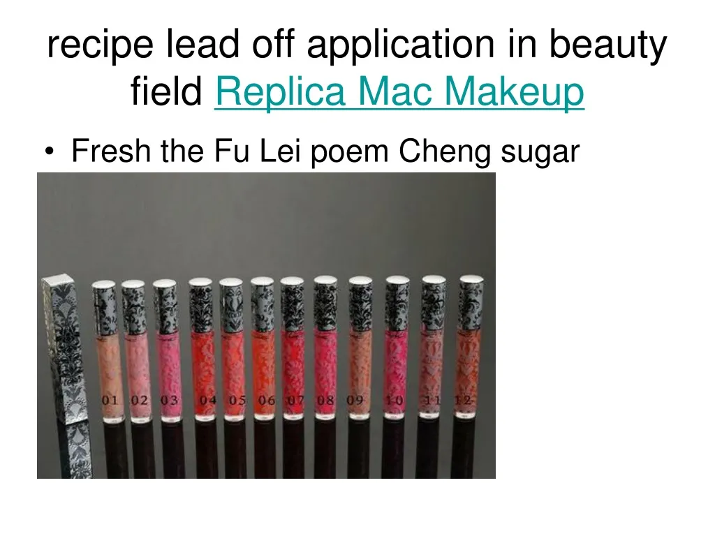 recipe lead off application in beauty field replica mac makeup