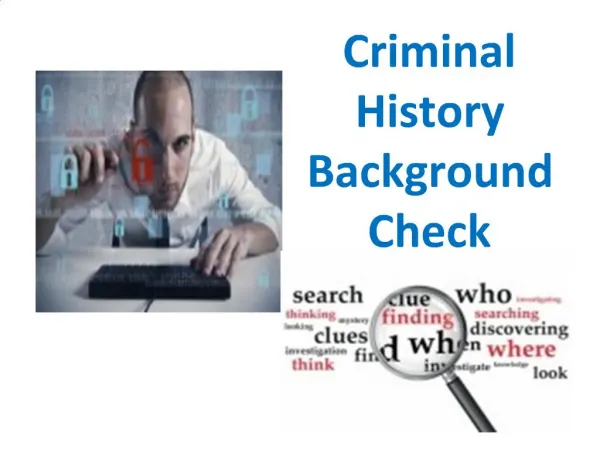 Criminal History Background Check