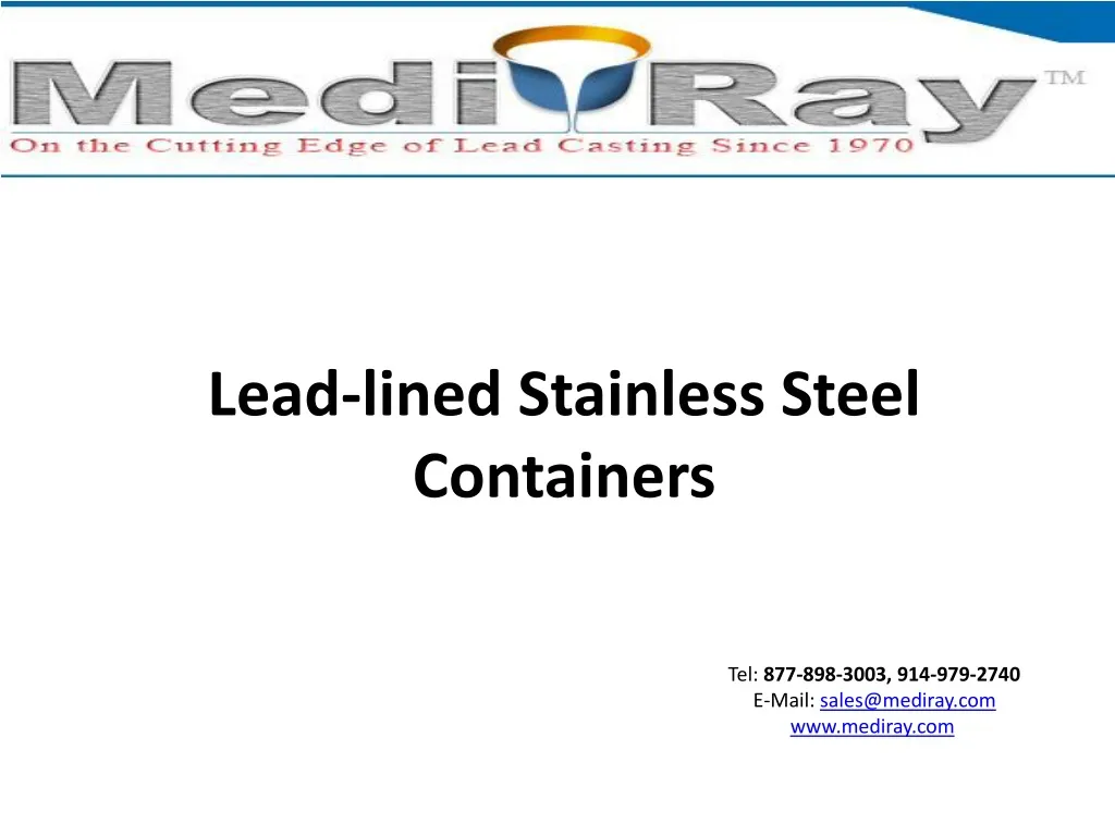 lead lined stainless steel containers