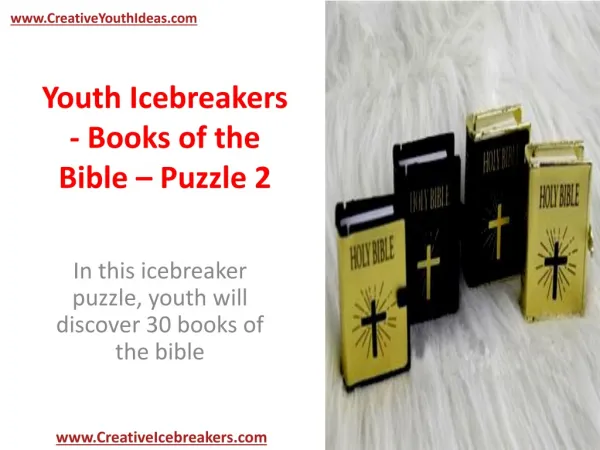 Youth Icebreakers - Books of the Bible
