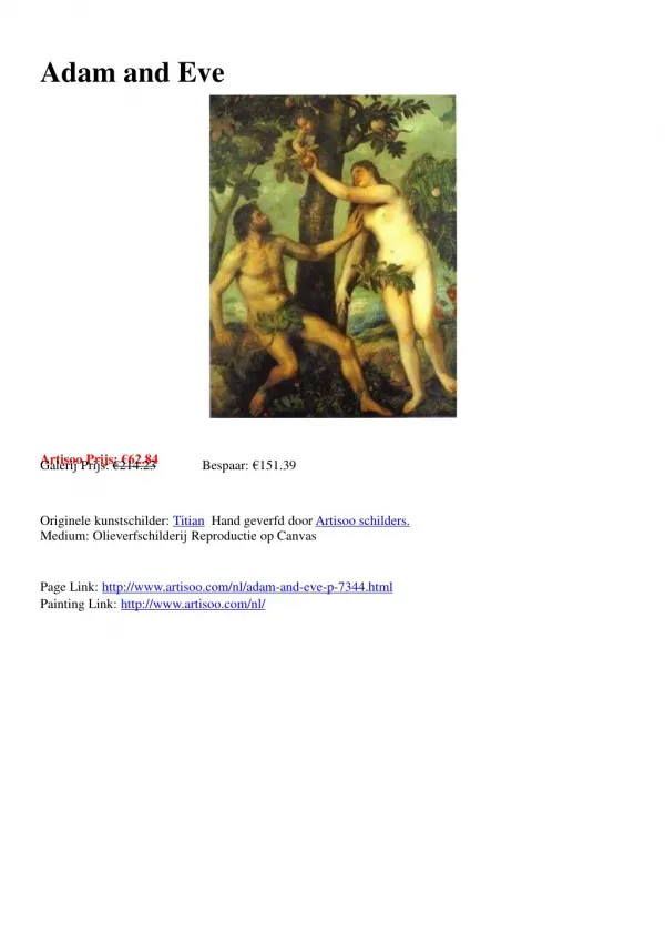 Adam and Eve - Artisoo.com