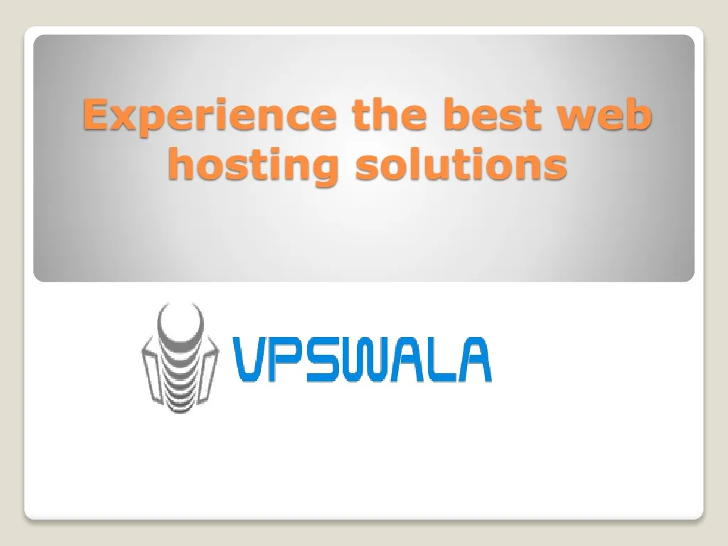 experience the best web hosting solutions