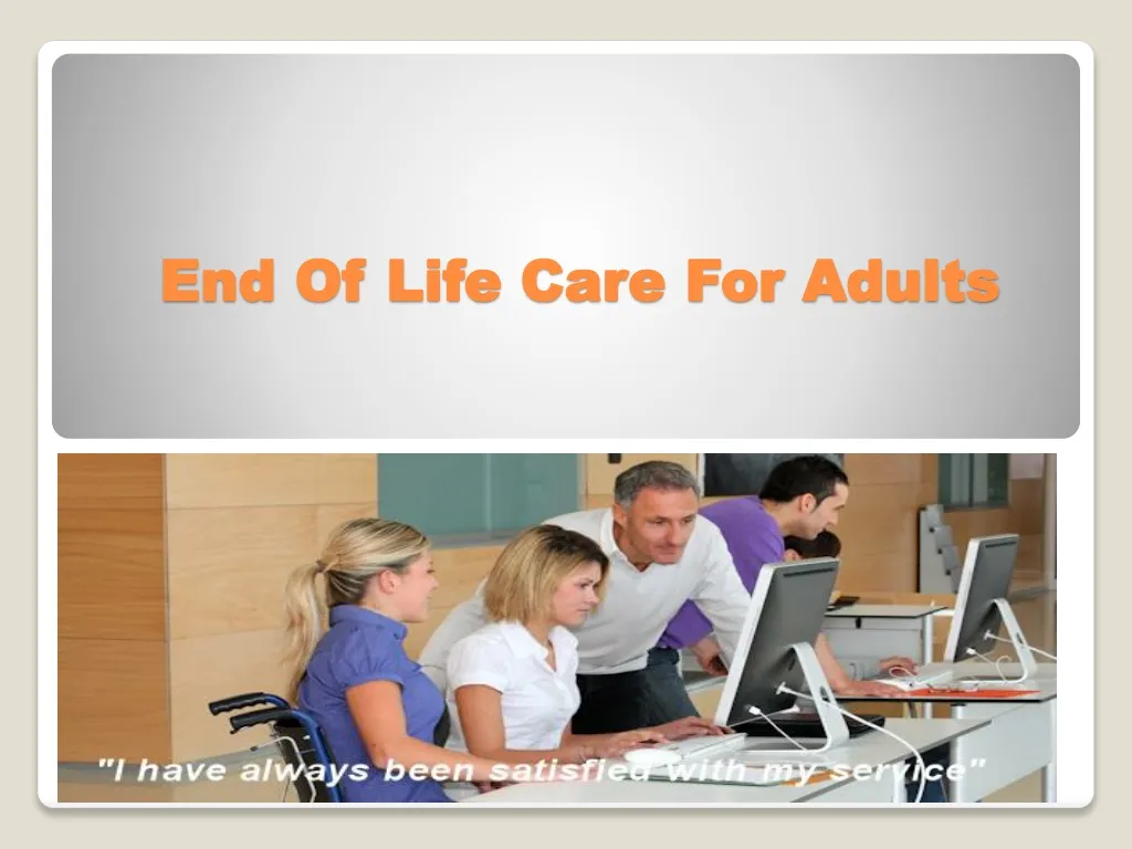 end of life care for adults