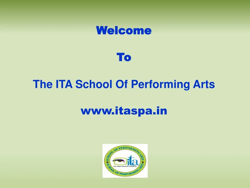 welcome to the ita school of performing arts